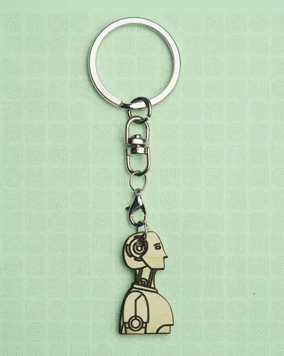 Noya Vibe Keyring - Love Death + Robots #dcd7a3