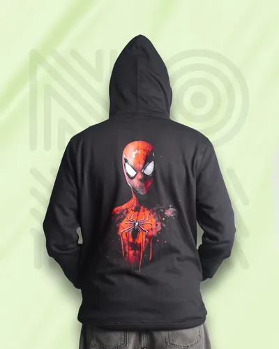 Noya Vibe Hoodie - Spiderman #000000